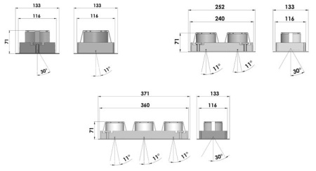 Встраиваемый светильник Casa DL Single 2700 К