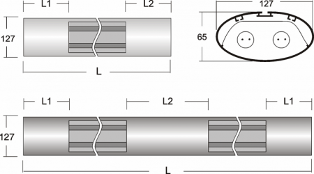 Светильник BS-LED-1G13-860 Halla lighting черный